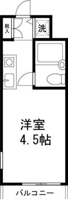 トップ生麦第1(ワンルーム/3階)の間取り写真