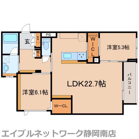 FOREST GARDEN(2LDK/2階)の間取り写真