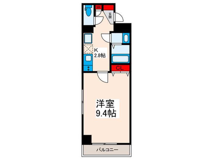 コスモリード日暮里レジデンス(1K/5階)の間取り写真