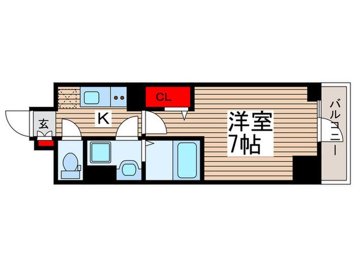 N-STAGE MATSUDO(1K/1階)の間取り写真