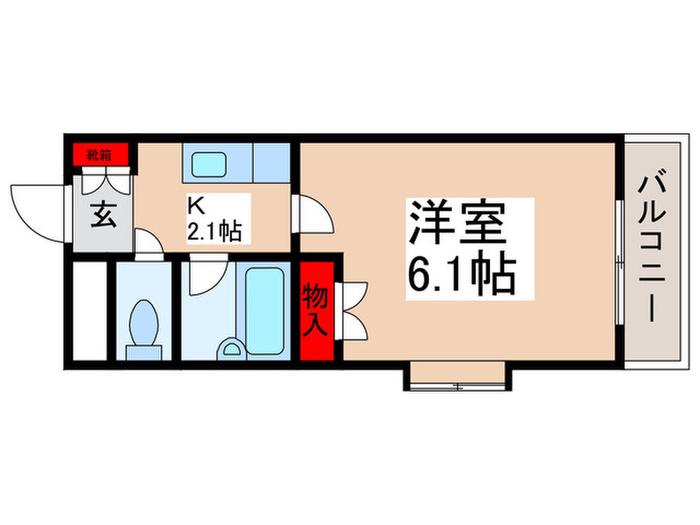 コートアネックスII(1K/1階)の間取り写真