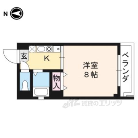 三宅ビル(1K/2階)の間取り写真