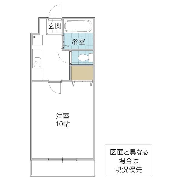 フェリーチェ(1K/2階)の間取り写真