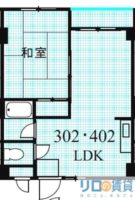 ピア土江PARTII(1LDK/3階)の間取り写真