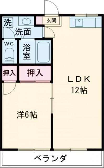 フォレスト富士山(1LDK/4階)の間取り写真