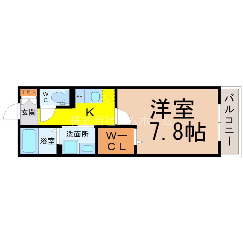 パインパーク白金(1K/2階)の間取り写真