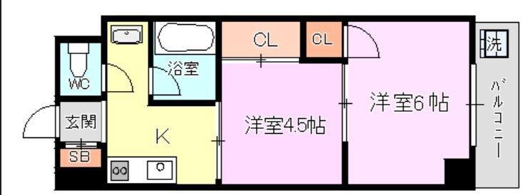 DO九条1(2K/12階)の間取り写真