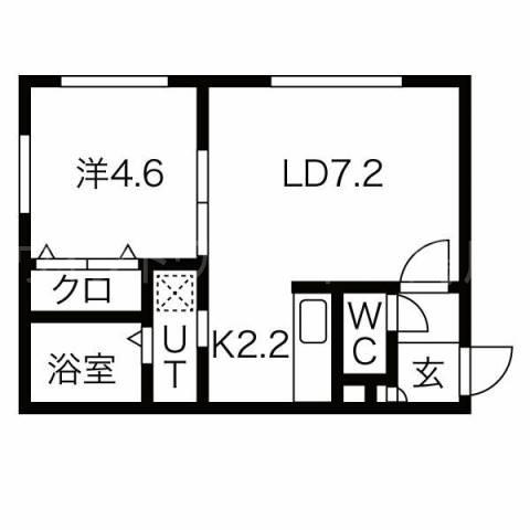 アール栄通(1LDK/1階)の間取り写真