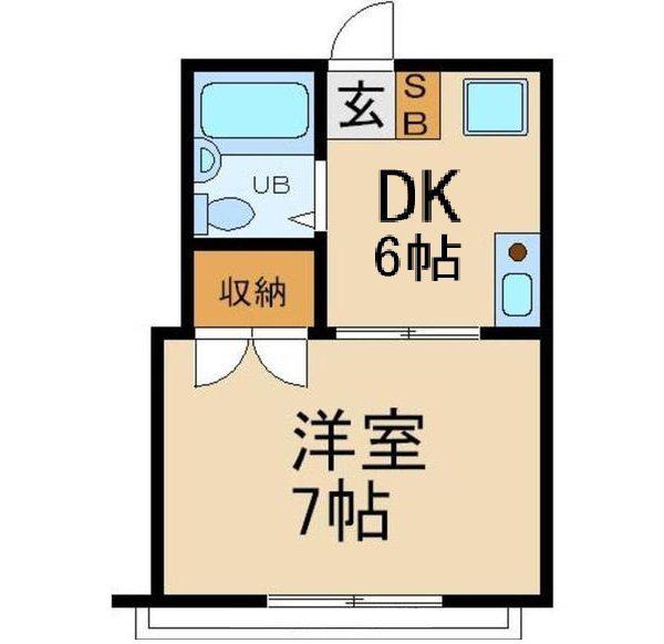 コーポあさみII(1DK/3階)の間取り写真