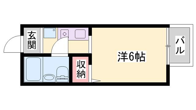 クレイドル青山II(ワンルーム/2階)の間取り写真