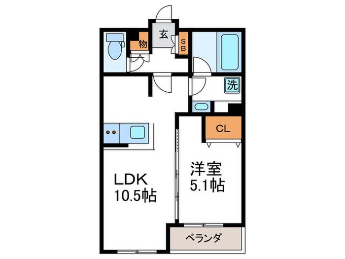ヴィラ聖護院(1LDK/3階)の間取り写真