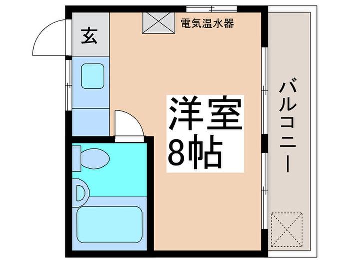リーベ石沢(ワンルーム/3階)の間取り写真