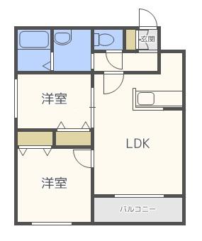 FORTUNA(2LDK/3階)の間取り写真