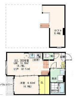 MERVEILLE(1LDK/1階)の間取り写真