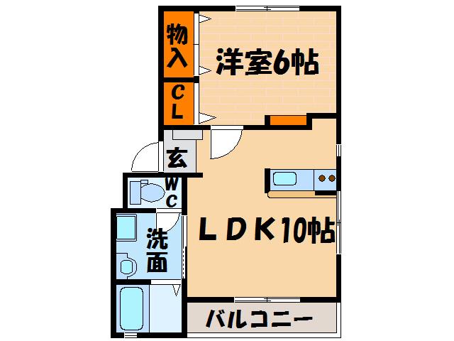 PLACE2(1LDK/2階)の間取り写真