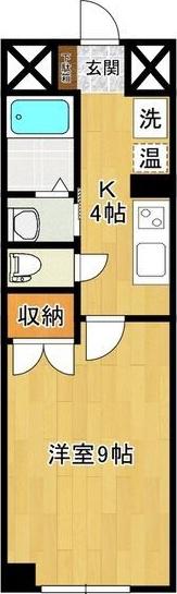 グレイスハイツ新寺(1K/2階)の間取り写真