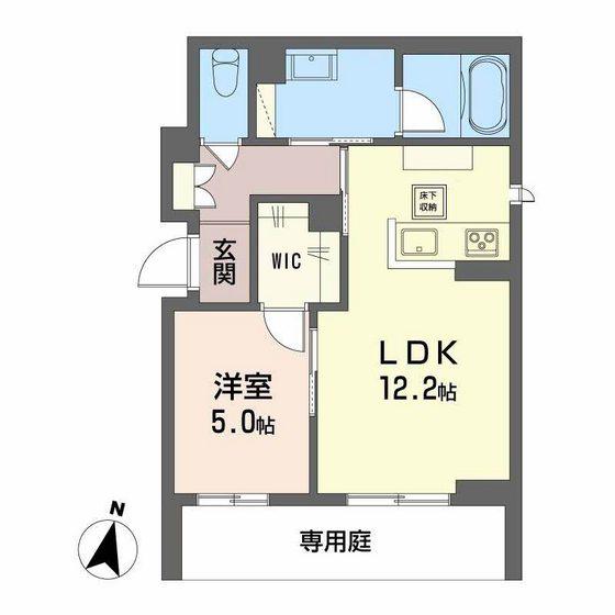 アイビー(1LDK/1階)の間取り写真