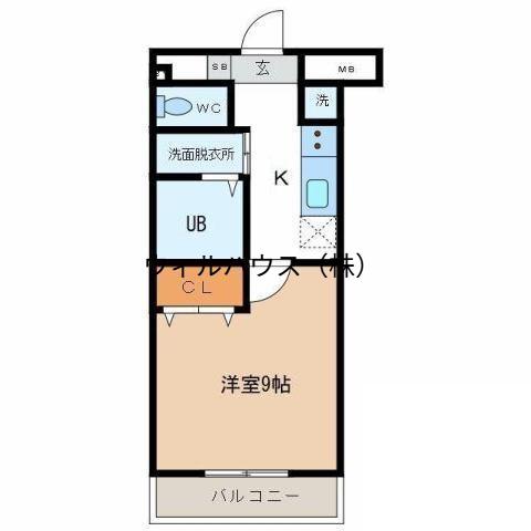 FELIZ高石(1K/3階)の間取り写真