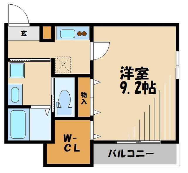 ルミエール(1K/2階)の間取り写真
