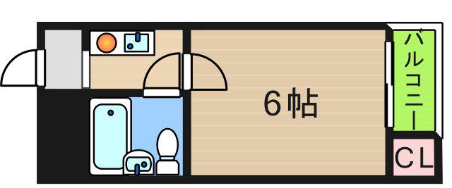 栄光ロイヤルハイツ(1K/1階)の間取り写真