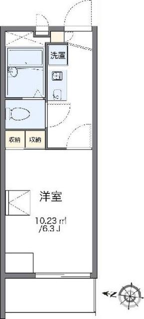 レオパレスヒューゲル参番館(1K/3階)の間取り写真