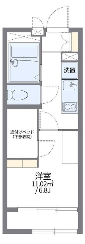 レオパレスオトーヌ(1K/1階)の間取り写真
