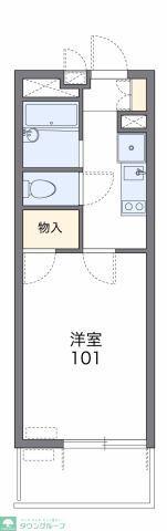 レオパレス代官町(1K/2階)の間取り写真