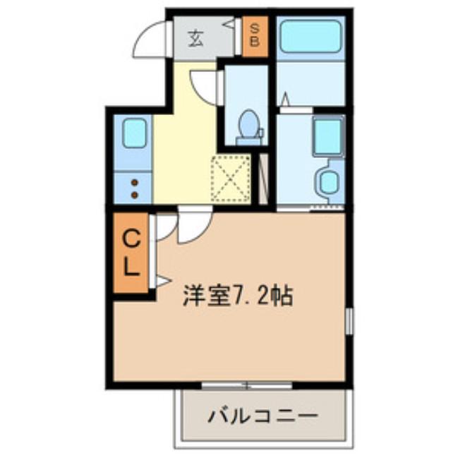 カーサヴィエント(1K/3階)の間取り写真