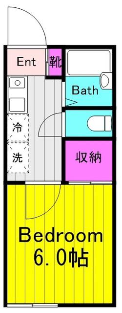 グリーンハイツ(1K/1階)の間取り写真