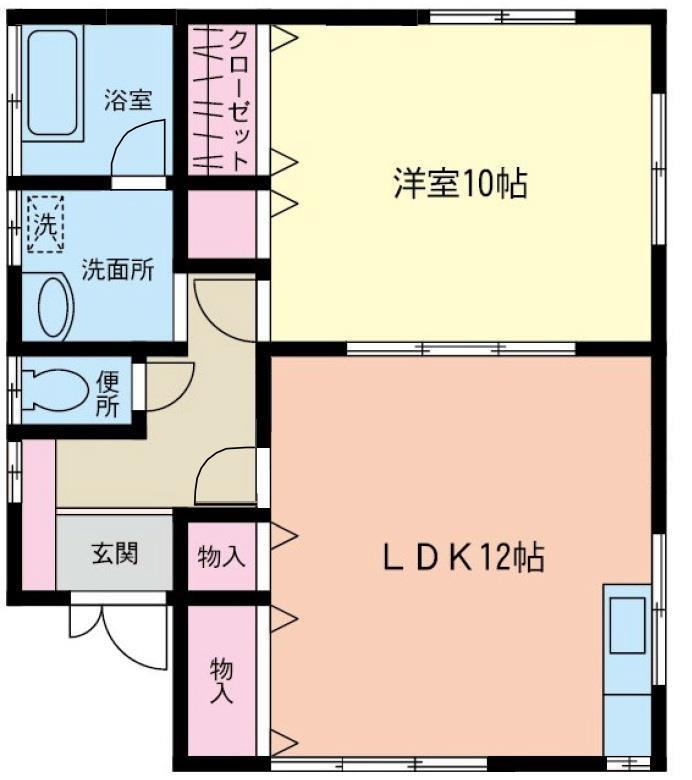アパストーリ(1LDK/1階)の間取り写真