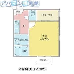 JR信越本線 古津駅 徒歩12分 2階建 築20年(1K/2階)の間取り写真