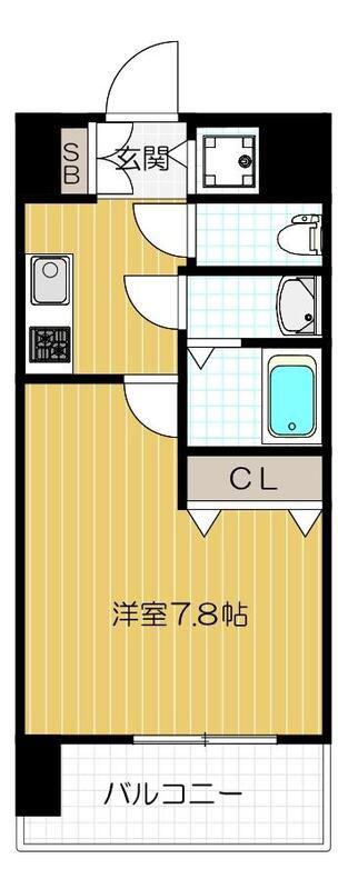 VIVI EBISU(1K/11階)の間取り写真