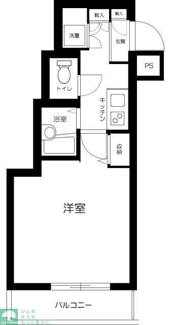 スカイコート練馬桜台(1K/5階)の間取り写真