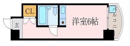 朝日プラザ都島II(ワンルーム/5階)の間取り写真