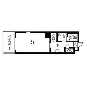 HIBINO RISE(1K/3階)の間取り写真
