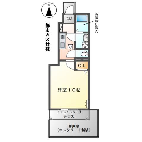 ファイン・パレスII(1K/1階)の間取り写真