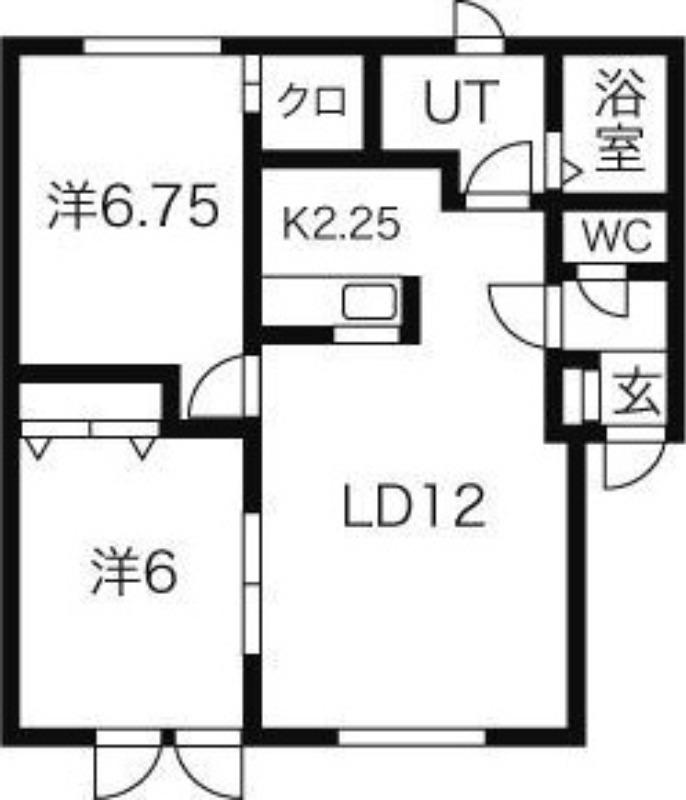 ルーシー・リーA(2LDK/2階)の間取り写真