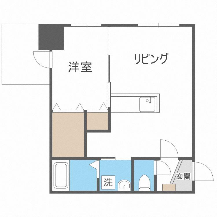モルティーニ表参道(1LDK/5階)の間取り写真