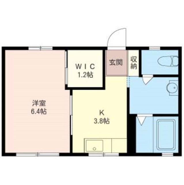 汐入壱番館(1K/1階)の間取り写真