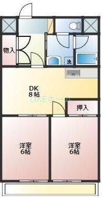 ストーンフィールドNO2(2LDK/5階)の間取り写真