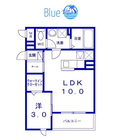 カーサ アヴァンツァーレ(1LDK/1階)の間取り写真