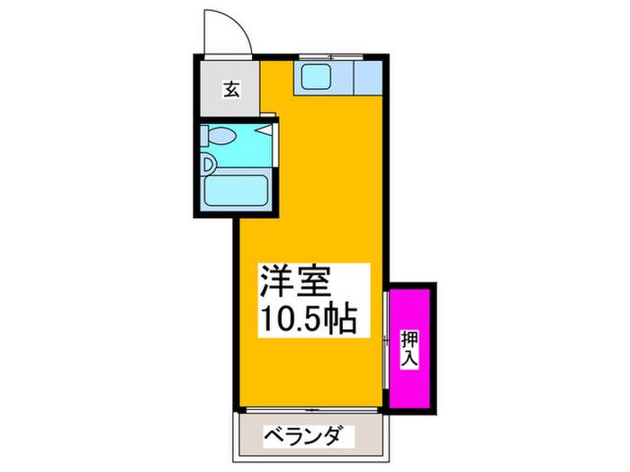 メゾン増田(ワンルーム/4階)の間取り写真