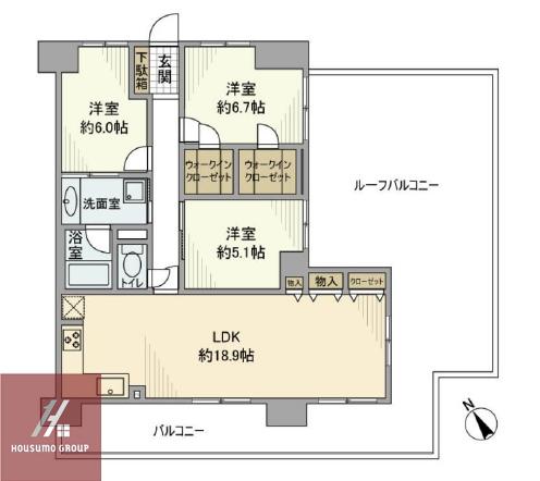 メロディーハイム豊中エスプライム(3LDK/8階)の間取り写真