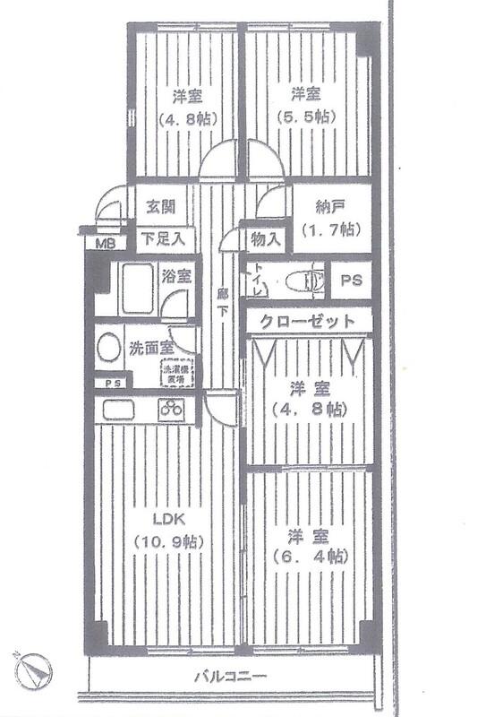 ファミール浜園(4LDK/14階)の間取り写真