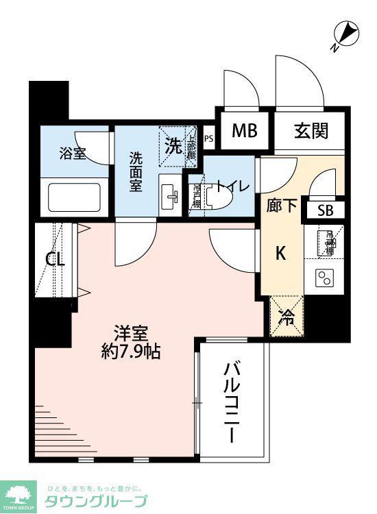 プレール・ドゥーク押上TOEWR CITY(1K/3階)の間取り写真