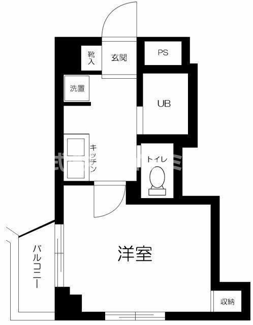スカイコートヴァンテアン早稲田(1K/12階)の間取り写真