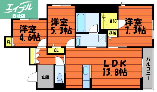 リーストソフィア(3LDK/2階)の間取り写真