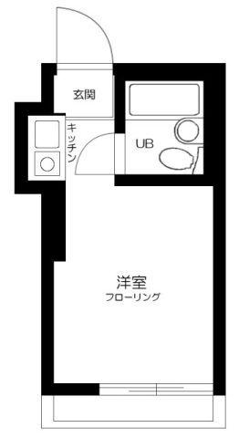 メトリブ三軒茶屋(ワンルーム/1階)の間取り写真