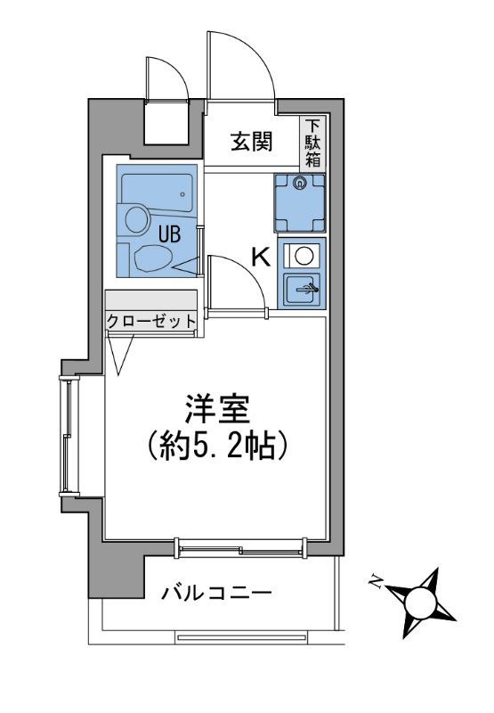 相模大野ダイカンプラザシティ(1K/4階)の間取り写真