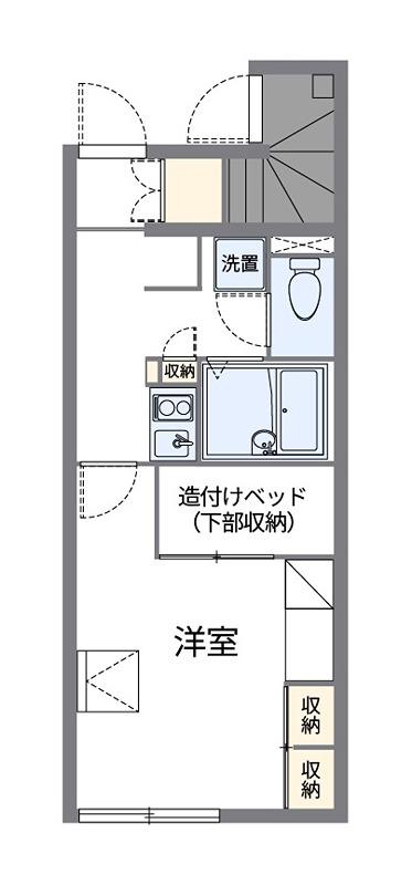 芦花公園I(1K/1階)の間取り写真